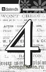 Цифра-оверлей "4", 1 лист (Daisy d's) Цифра-оверлей "4", 1 лист (Daisy d's)