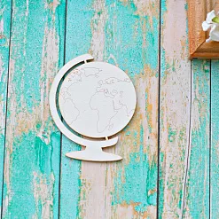 Украшение из чипборда "Глобус" (ScrapКрым)