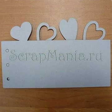 Заготовка для альбома "Сердца" (Craftz)