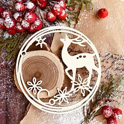 Чипборд "Рамка. Снежный олень", 8,5х8,5 см (WoodHome) Чипборд "Рамка. Снежный олень", 8,5х8,5 см (WoodHome)