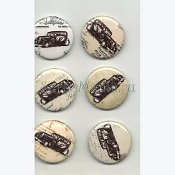 Набор фишек для скрапбукинга "Автомобили ", 6 шт