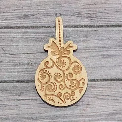 Деревянное украшение "Ёлочная игрушка с бантом. Малая" (ПроСвет)