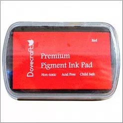 Подушечка чернильная пигментная, цвет красный, 7х4,5 см Dovecraft (Red)