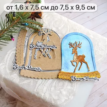 Нож "Сказка на Новый Год. Снежный шар с оленем", 7,5х9,5 см (ScrapMania) Нож "Сказка на Новый Год. Снежный шар с оленем", 7,5х9,5 см (ScrapMania)