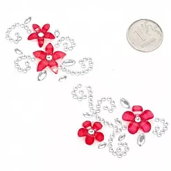 Наклейки из страз "Цветение. Красные" (Magic Hobby)