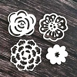 Набор украшений из чипборда "Цветы" (SpringScrap)