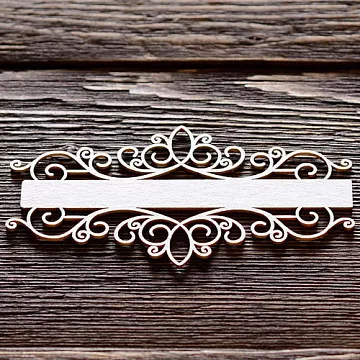 Украшение из чипборда "Рамка с вензелями 5" (ArtLines)