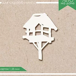 Украшение из чипборда "Кормушка" (ScrapКрым) Украшение из чипборда "Кормушка" (ScrapКрым)