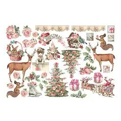 Набор вырубок "Pink Christmas", 36 шт (Stamperia)