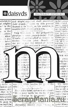 Буква-оверлей "m", 1 лист (Daisy d's)