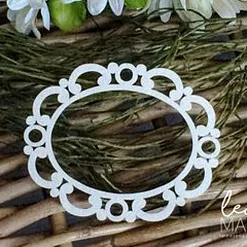 Украшение из чипборда "Рамка овальная. Простая" (LeoMammy) Украшение из чипборда "Рамка овальная. Простая" (LeoMammy)