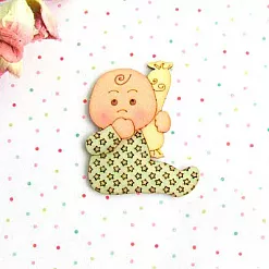 Украшение из чипборда "Малыш цветной 2" (АртМаркет)