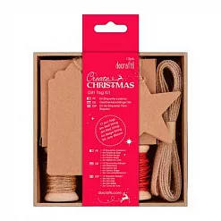 Набор крафт-ярлычков "Подарочные" с джутовым шпагатом и рафием (DoCrafts) Набор крафт-ярлычков "Подарочные" с джутовым шпагатом и рафием (DoCrafts)