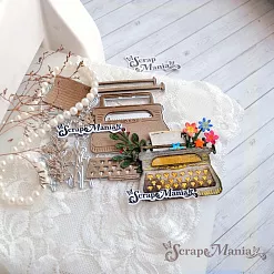 Нож "Сквозь года. Печатная машинка", 4,5х6 см (ScrapMania)