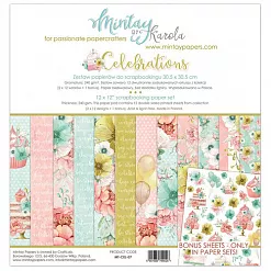 Набор бумаги 30х30 см "Celebrations", 12 листов (Mintay) Набор бумаги 30х30 см "Celebrations", 12 листов (Mintay)