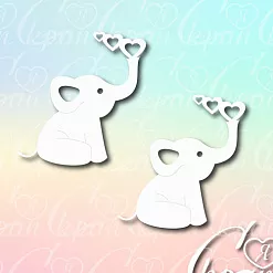 Набор украшений из чипборда "Слоники" (Скрапля) Набор украшений из чипборда "Слоники" (Скрапля)