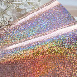 Отрез экокожи 30х69 см "Глянцевый глиттер. Розовый" (Pty Китай)