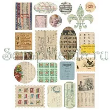 Набор наклеек "Карточки" (Melissa Frances)