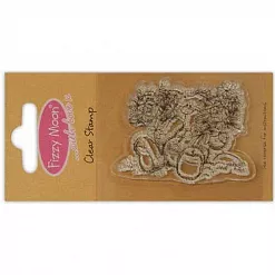 Штамп "Мишка в цветах" (Fizzy Moon)