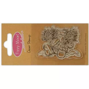 Штамп "Мишка в цветах" (Fizzy Moon)