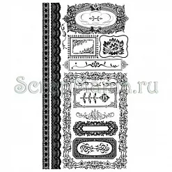 Набор натирок BG "Рамочки" со стразами, серия: Curio Набор натирок BG "Рамочки" со стразами, серия: Curio