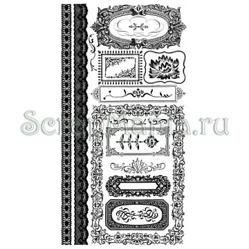 Набор натирок BG "Рамочки" со стразами, серия: Curio