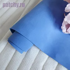 Отрез экокожи 30х69 см "Нубук мягкий. Синий" (Pty Китай)