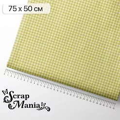 Отрез ткани 75х50 см "Художница Осень. Клетка" (ScrapMania)