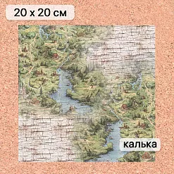 Калька 20х20 см "Лукоморье 18", плотность 110 гр/м2 (ScrapMania) Калька 20х20 см "Лукоморье 18", плотность 110 гр/м2 (ScrapMania)