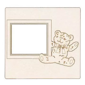 Украшение из чипборда "Рамка с мишкой" (Mr.Painter)