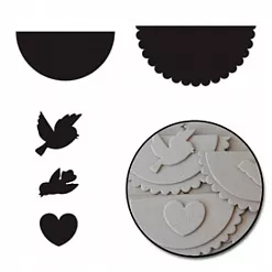 Набор украшений из чипборда "Полукруги" (Maya Road) Набор украшений из чипборда "Полукруги" (Maya Road)