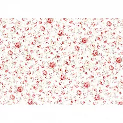 Отрез ткани 50х55 см "Красные розы на белом" (PEPPY)