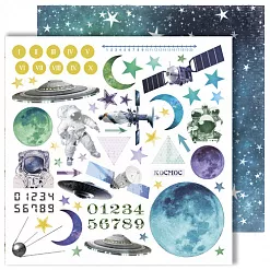 Набор бумаги 30х30 см "Reach for the stars", 12 листов (DreamLight Studio)