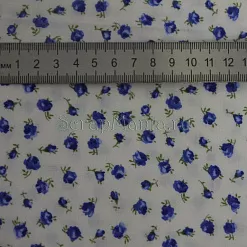 Отрез ткани "Маленькие синие розы" 50х110 см (Stoff)