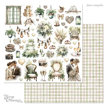 Бумага "День свадьбы. Картинки" (ScrapMania)