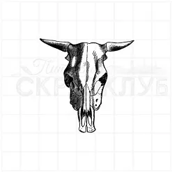 Штамп "Череп быка маленький", 5х4,8 см (Скрапклуб)