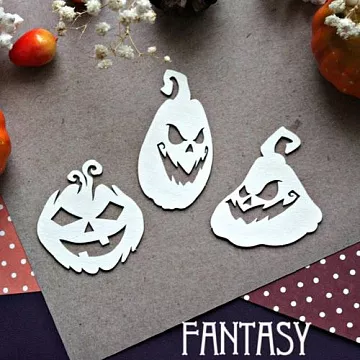 Набор украшений из чипборда "Тыквы 901" (Fantasy)