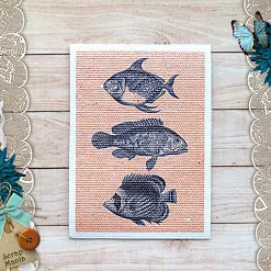 Тканевая карточка "Мой капитан. Рыбы" (ScrapMania)