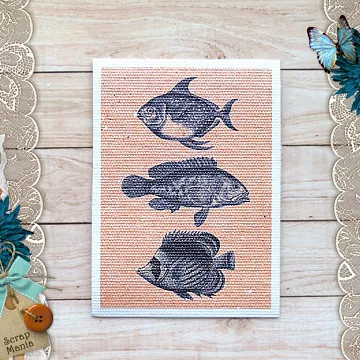 Тканевая карточка "Мой капитан. Рыбы" (ScrapMania)