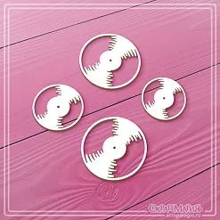 Чипборд "Виниловые пластинки", 4 шт (СкрапМагия)