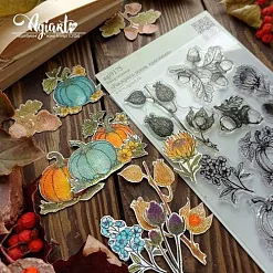 Штамп "Раскрась осень красками", 8,5х5,5 см (AgiArt)