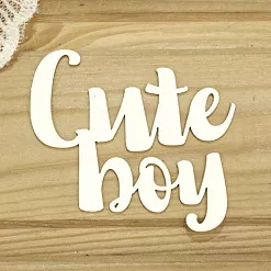 Украшение из чипборда "Cute boy" (Просто небо) Украшение из чипборда "Cute boy" (Просто небо)