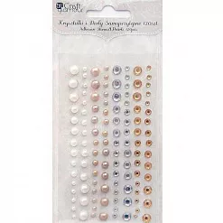 Набор полужемчужин и страз "Натуральная пастель", 120 шт (Dalprint)