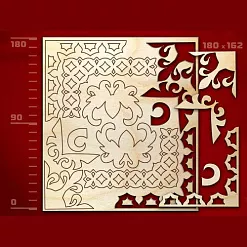 Набор украшений из дерева "Углы - 4" (Россия)