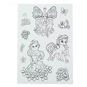 Наклейки 13х18 см раскраски "Сказочная страна"