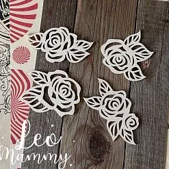 Чипборд "Алиса. Розы 3", 4х4,5 см (LeoMammy)