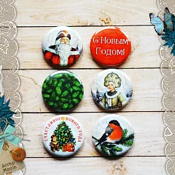 Набор фишек "Новогодний лес. Главные герои" (ScrapMania) Набор фишек "Новогодний лес. Главные герои" (ScrapMania)