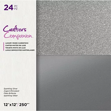 Набор бумаги 30х30 см "Sparkling silver", 24 листа (Crafters company)