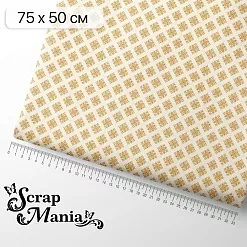 Отрез ткани 75х50 см "Золотой Новый Год. Ромбы" (ScrapMania)