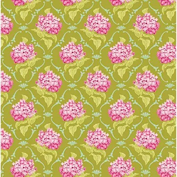 Отрез ткани 50х70 см "Сирень, цвет зеленый" (Tilda)